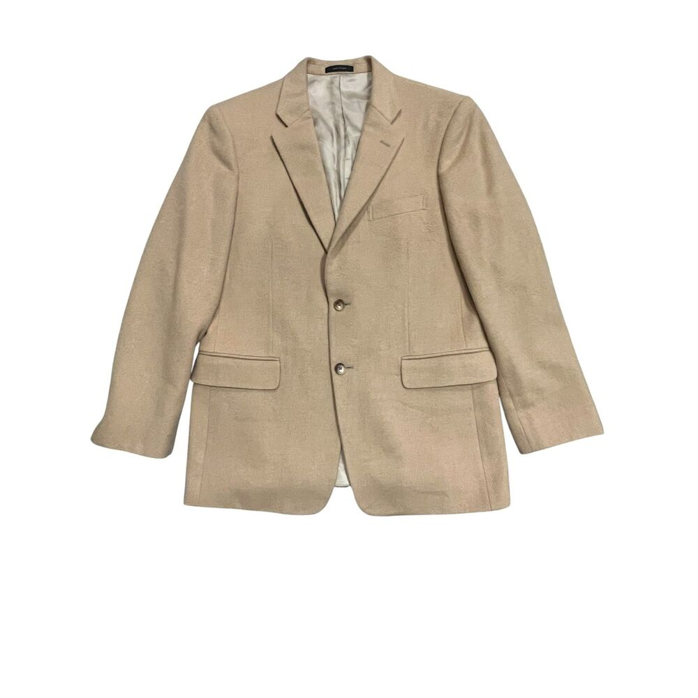 John W Nordstrom Camel Hair Blazer 40R Tan Classic Sport Coat Mens Luxury Jacket